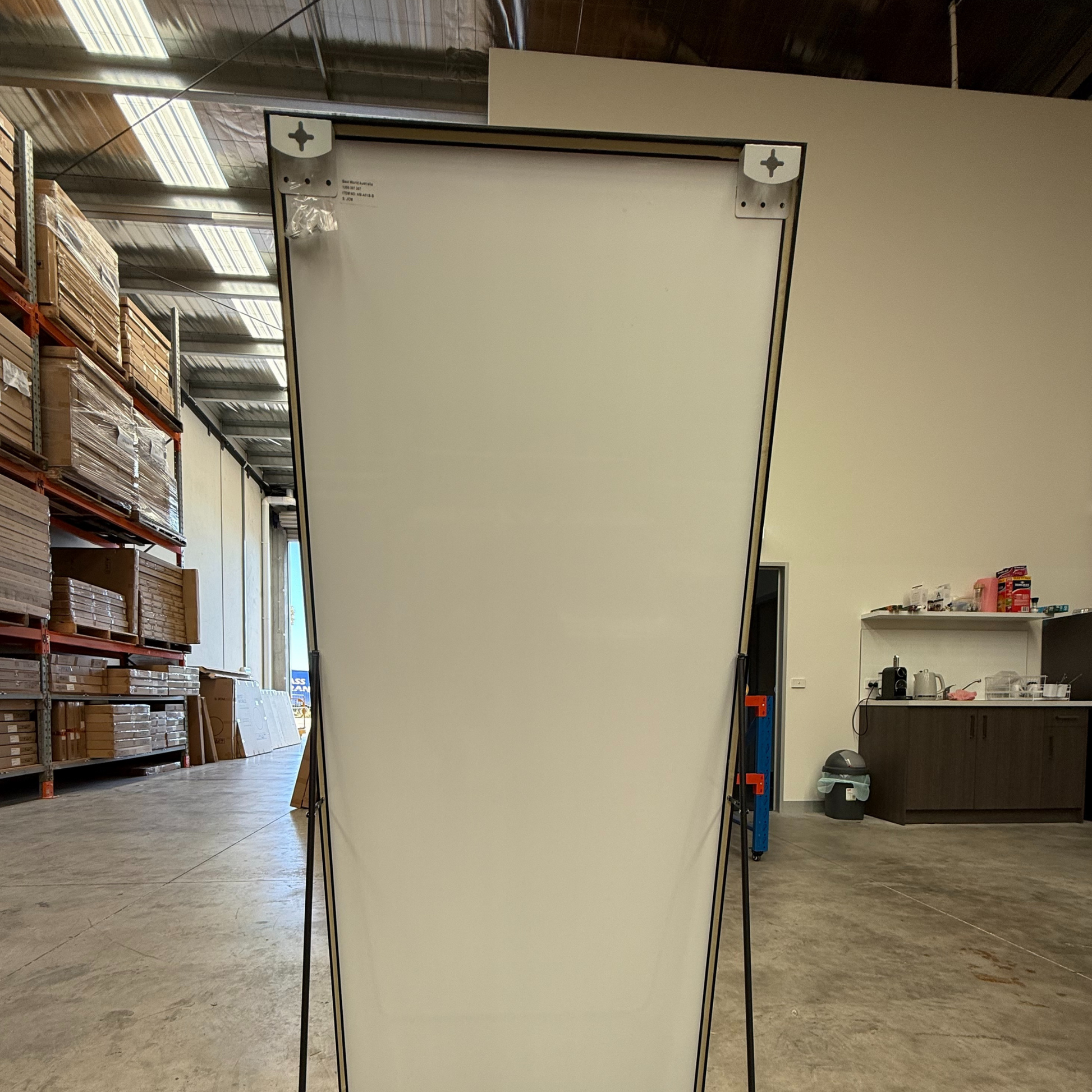 Rectangular Classic Mirror 40cm x 150cm Black Aluminium Alloy Frame Full Length - image 5 of 13