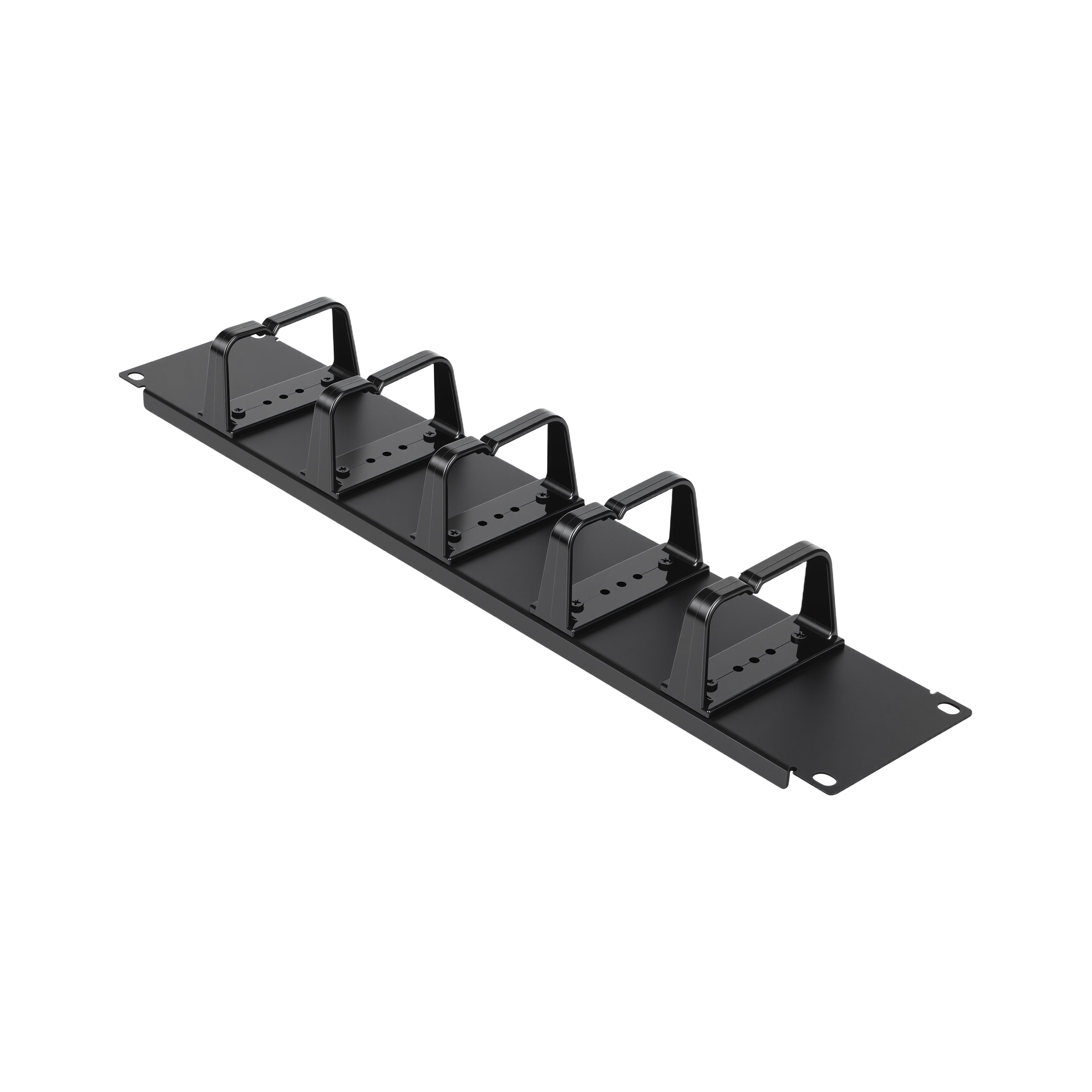 2RU Cable Management Panel Plastic Rings