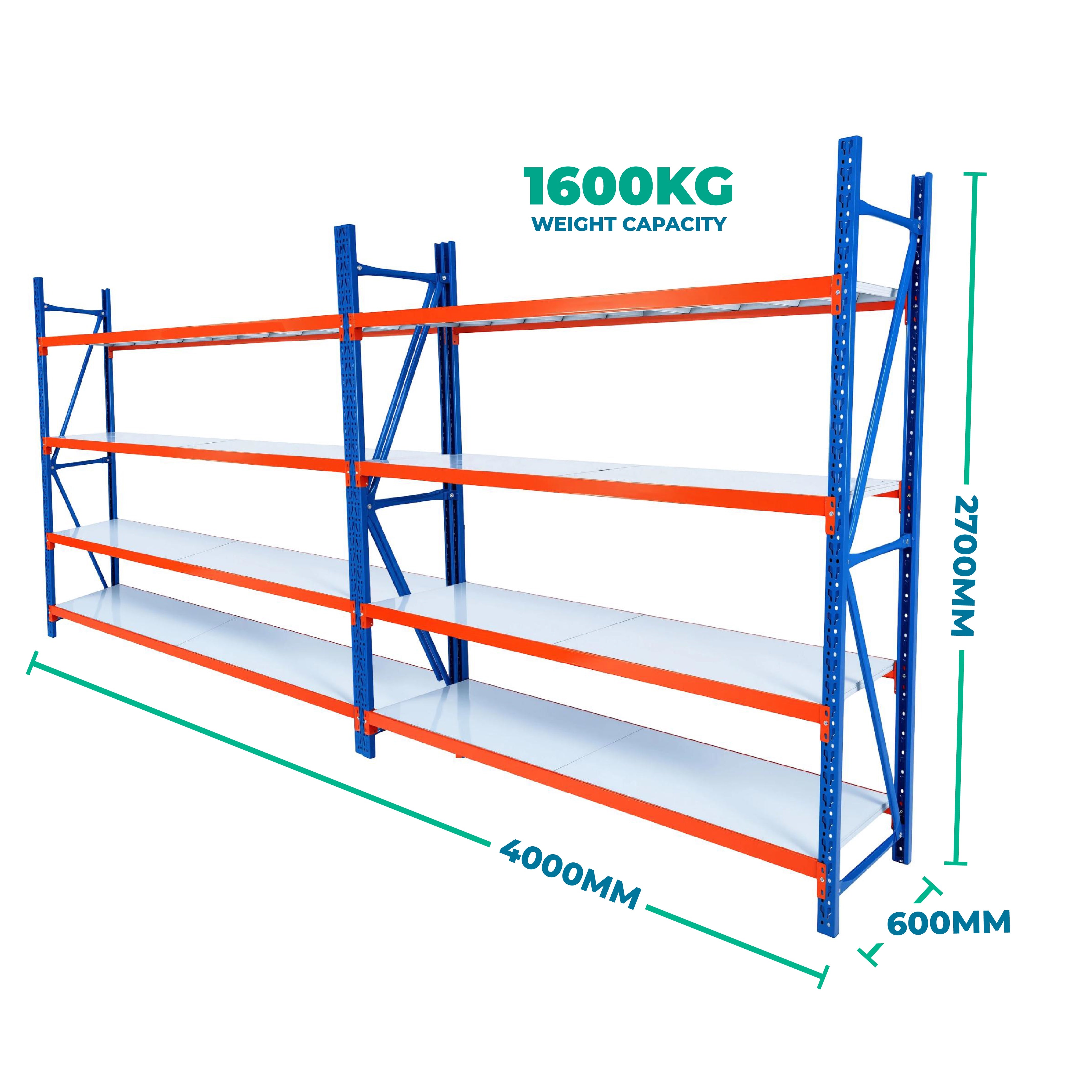 2.7m x 4.0m x 0.6m Heavy Duty Welded Steel Shelving