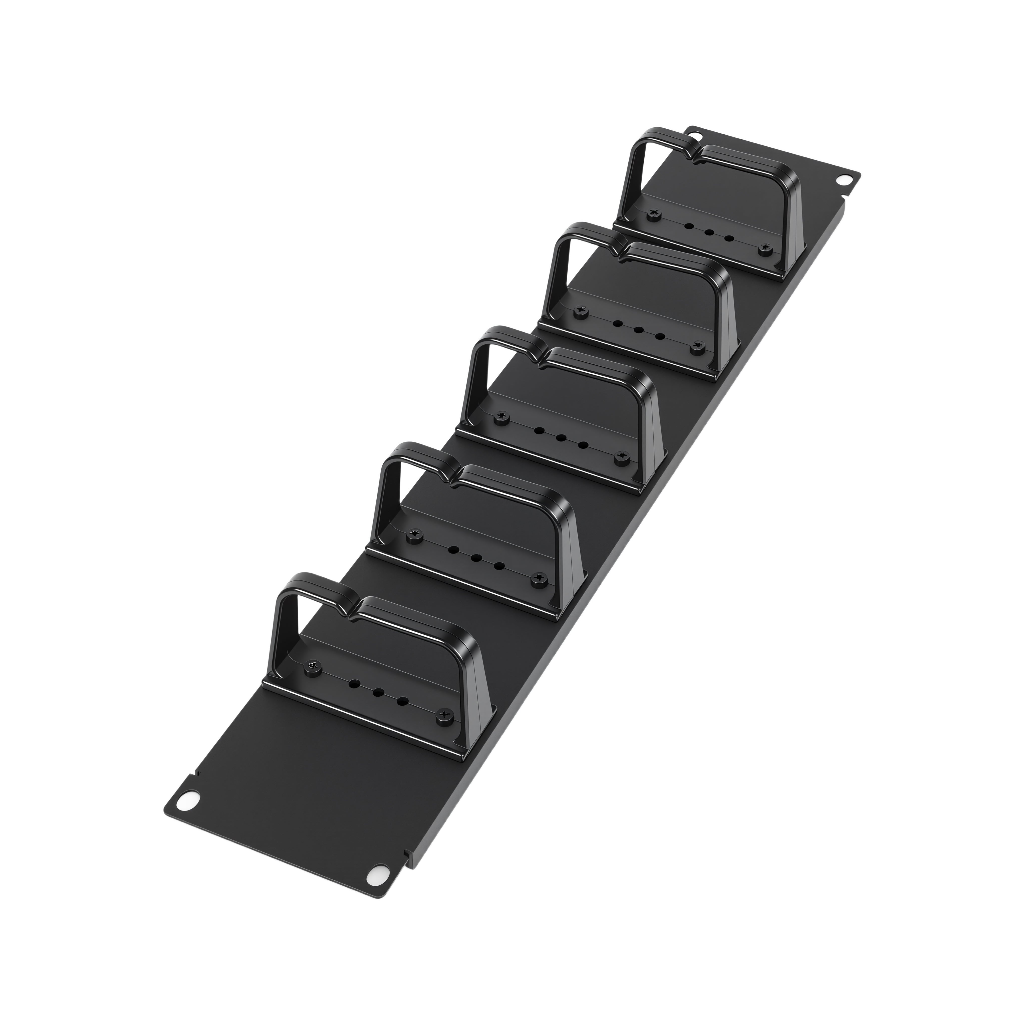 2RU Cable Management Panel Plastic Rings