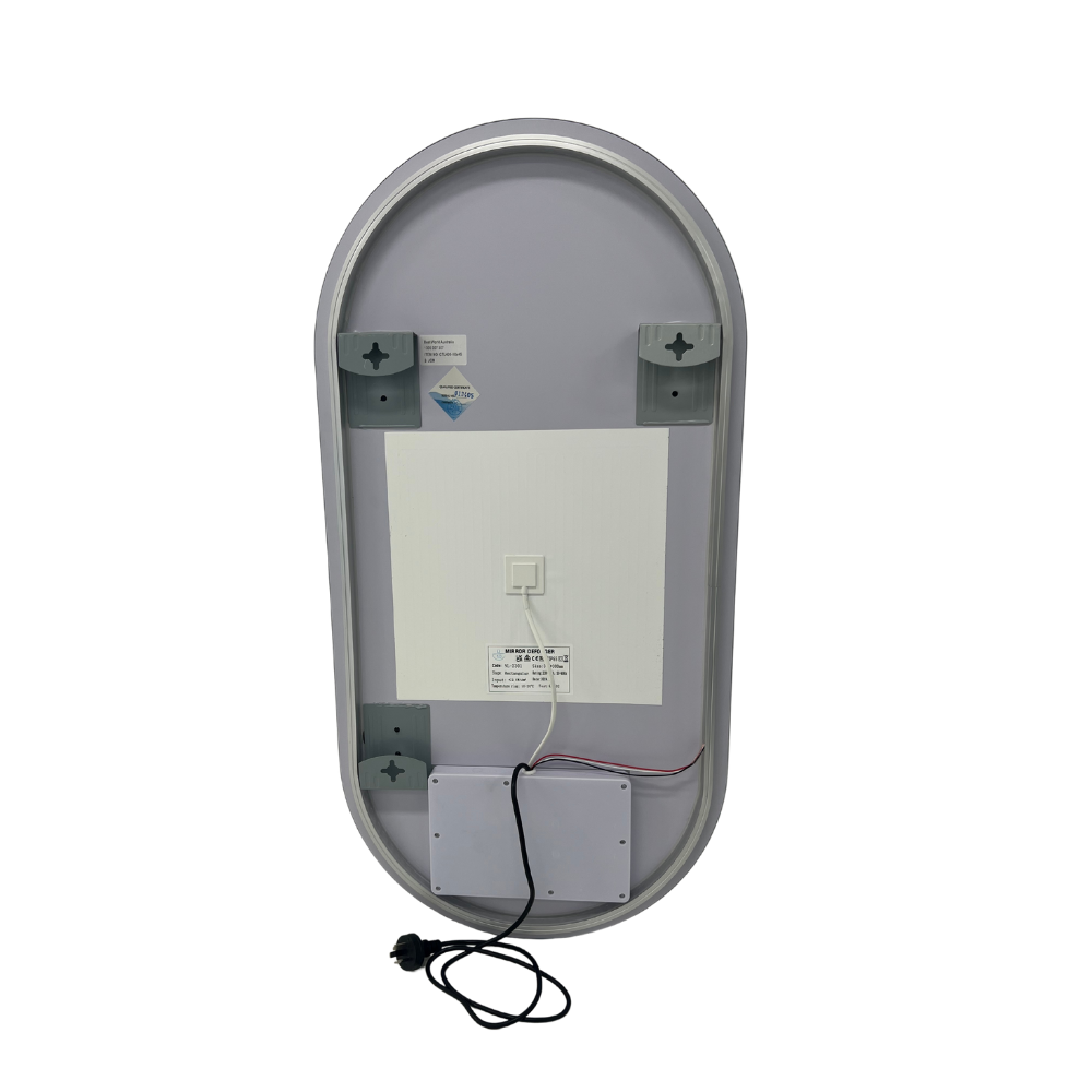 Oval LED Mirror 130cm x 70cm Frameless Backlit Defogger Dimmable