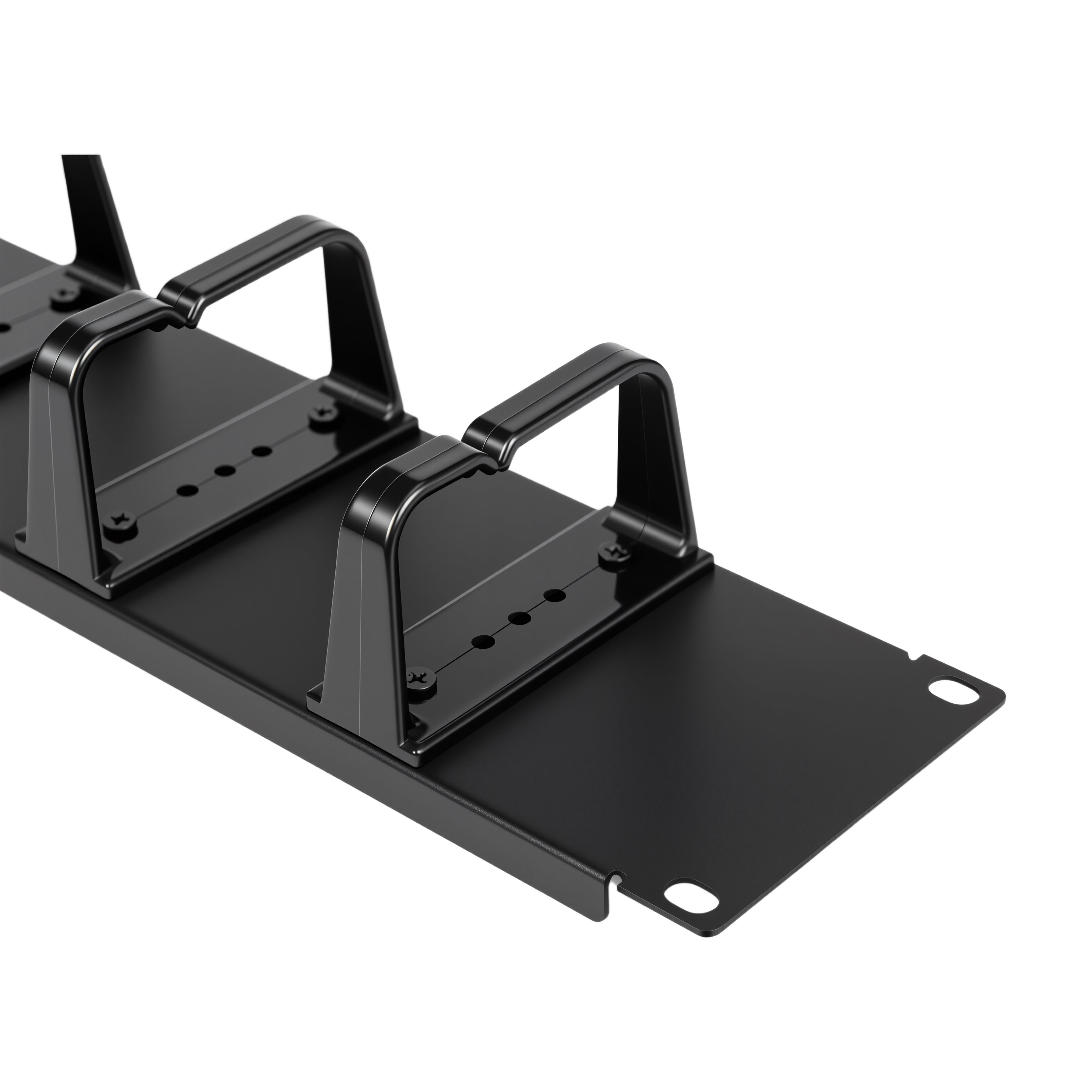 2RU Cable Management Panel Plastic Rings