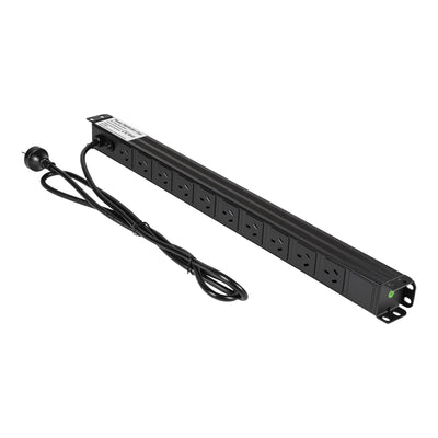 10 Way PDU Power Rail 10A Rack Vertical Mount