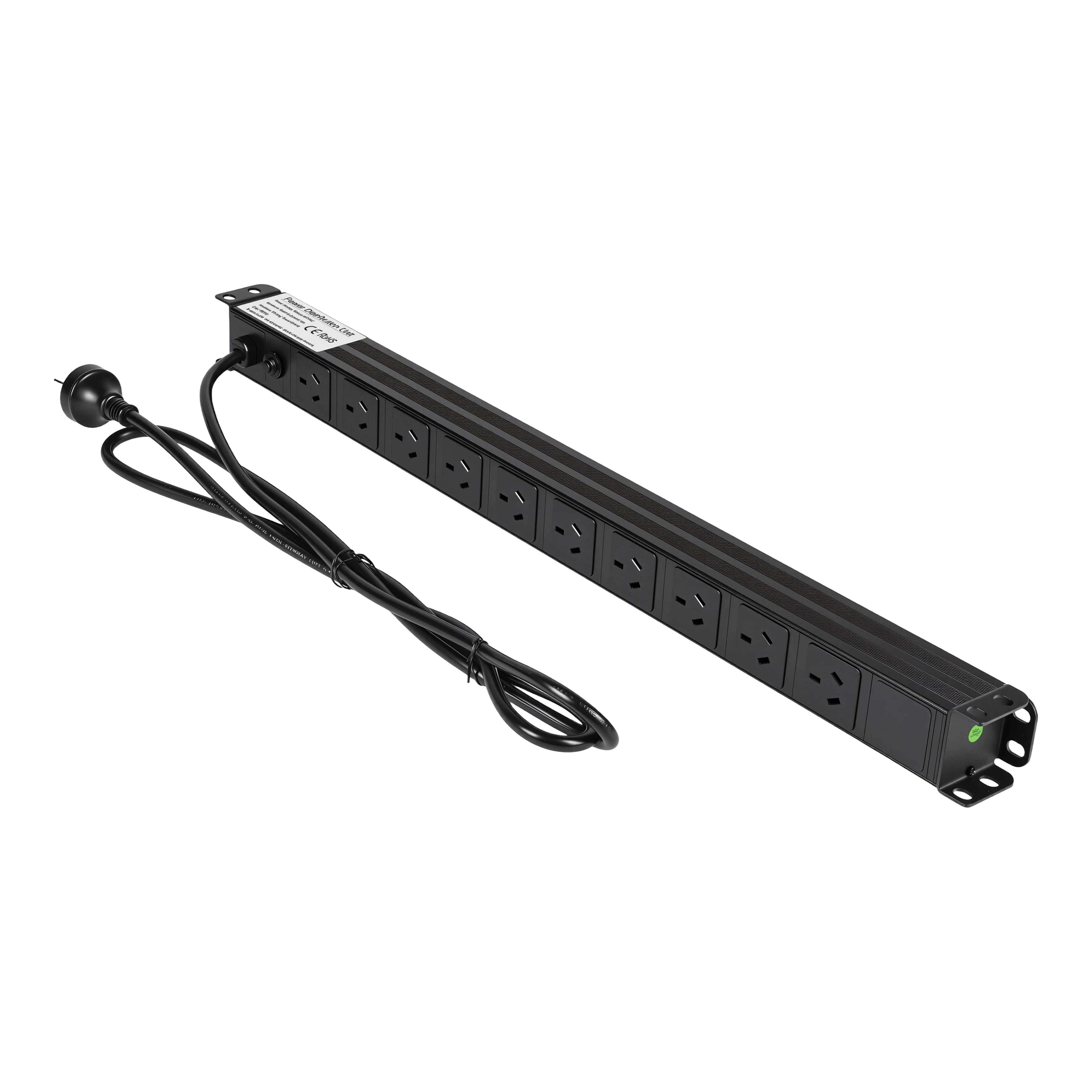 10 Way PDU Power Rail 10A Rack Vertical Mount