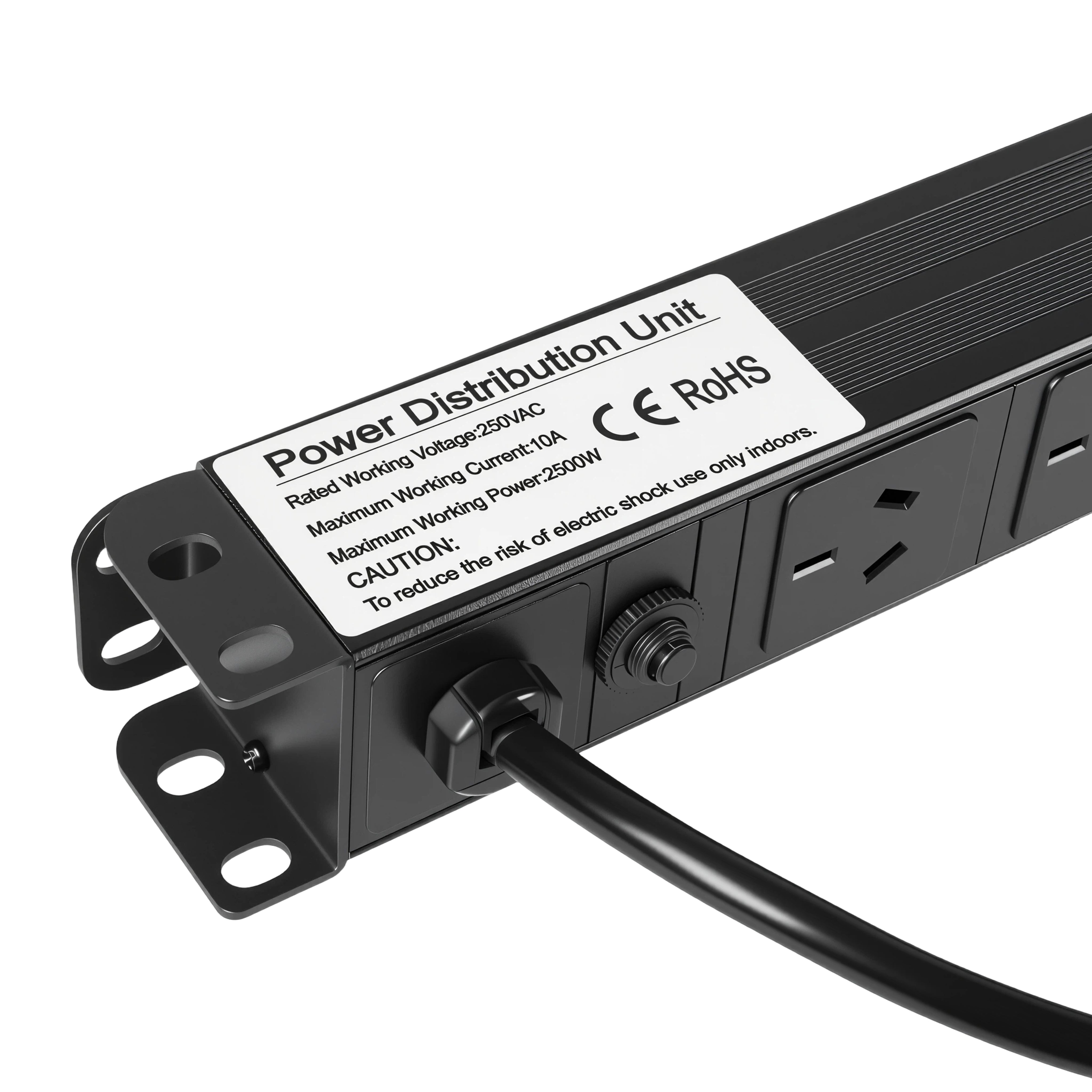 20 Way PDU Power Rail 10A Rack Vertical Mount