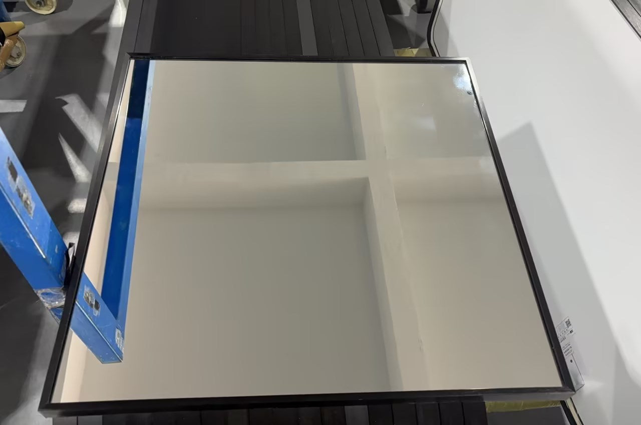 Black Framed Wall Mirror 100cm x 100cm Modern Decorative  Square Mirror