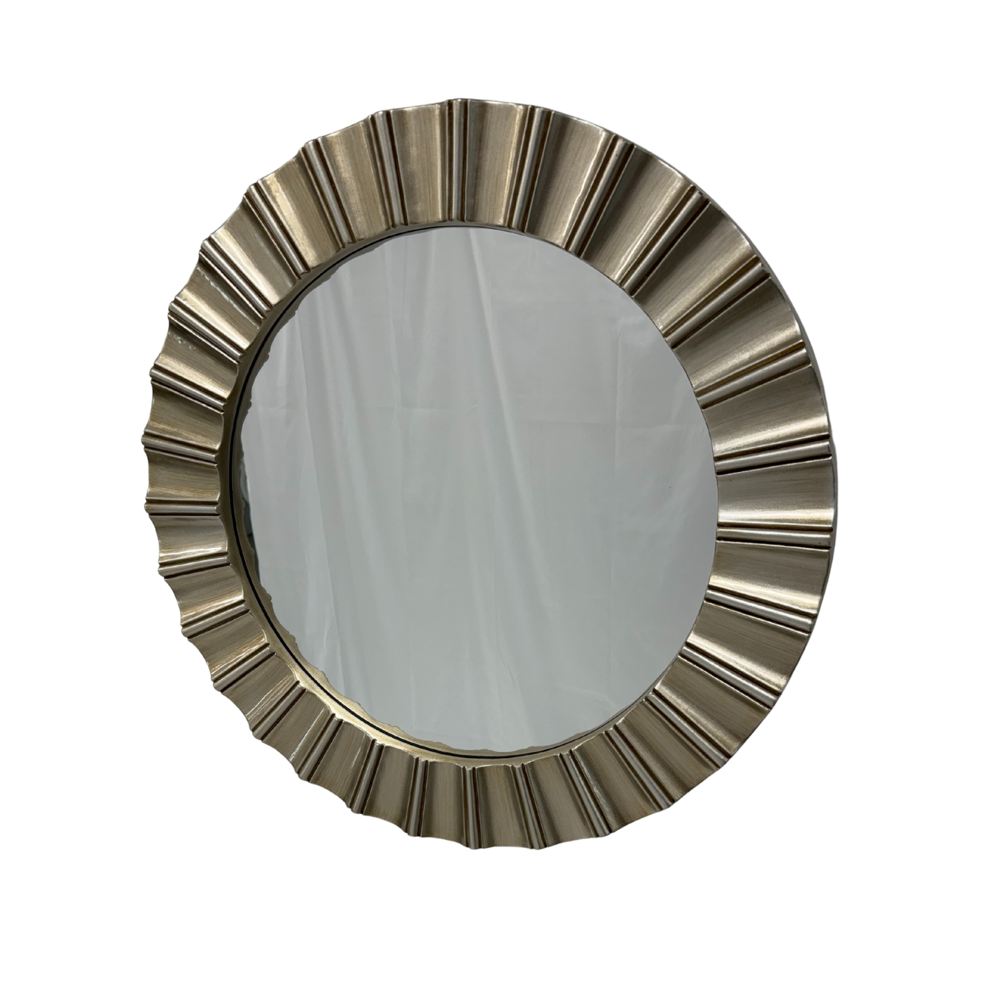 Round Modern Egypt Mirror 65cm Gold Wall Mount PU Frame Vintage Style - image 5 of 5