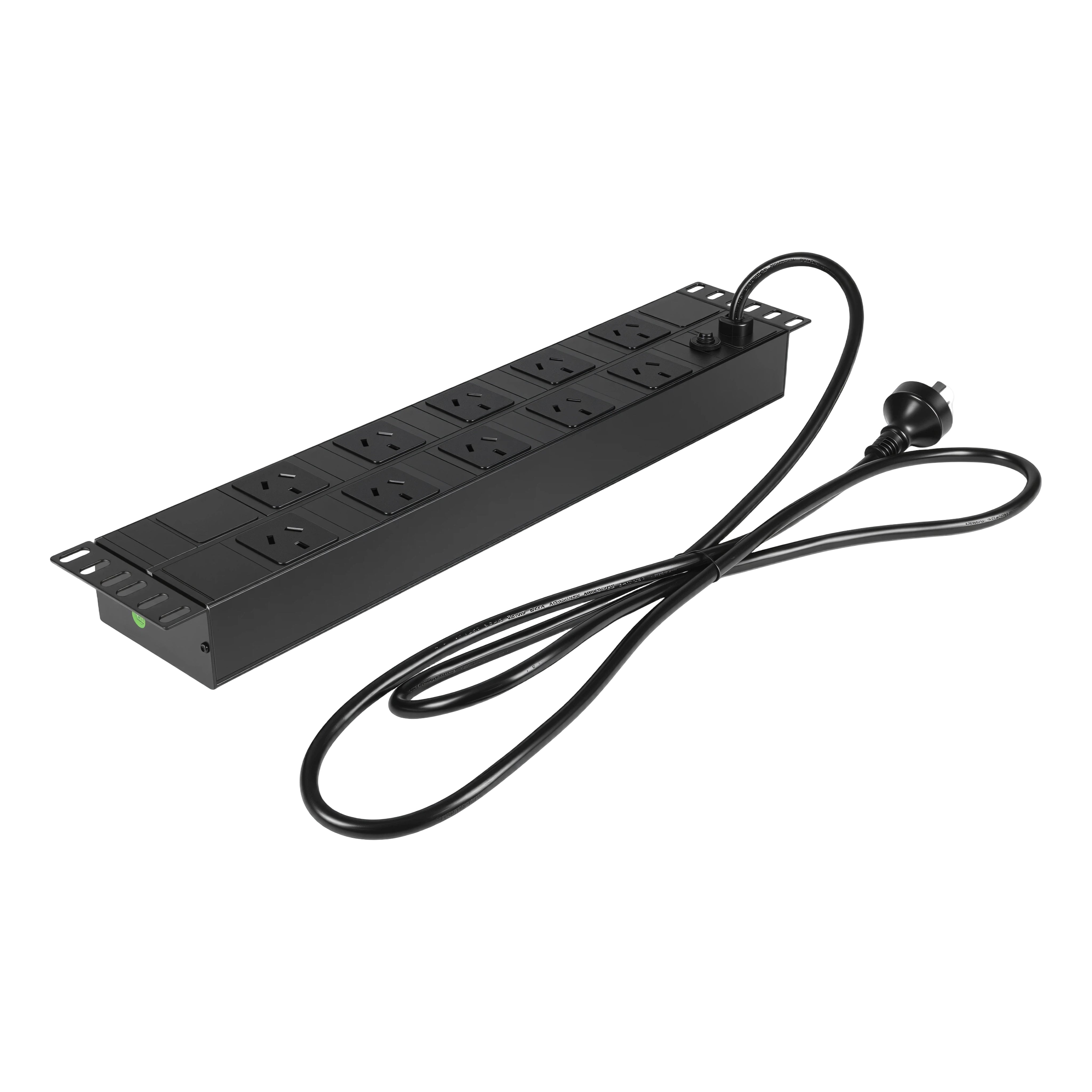 10 Way PDU Power Rail 10A 2RU Rack Mount Horizontal