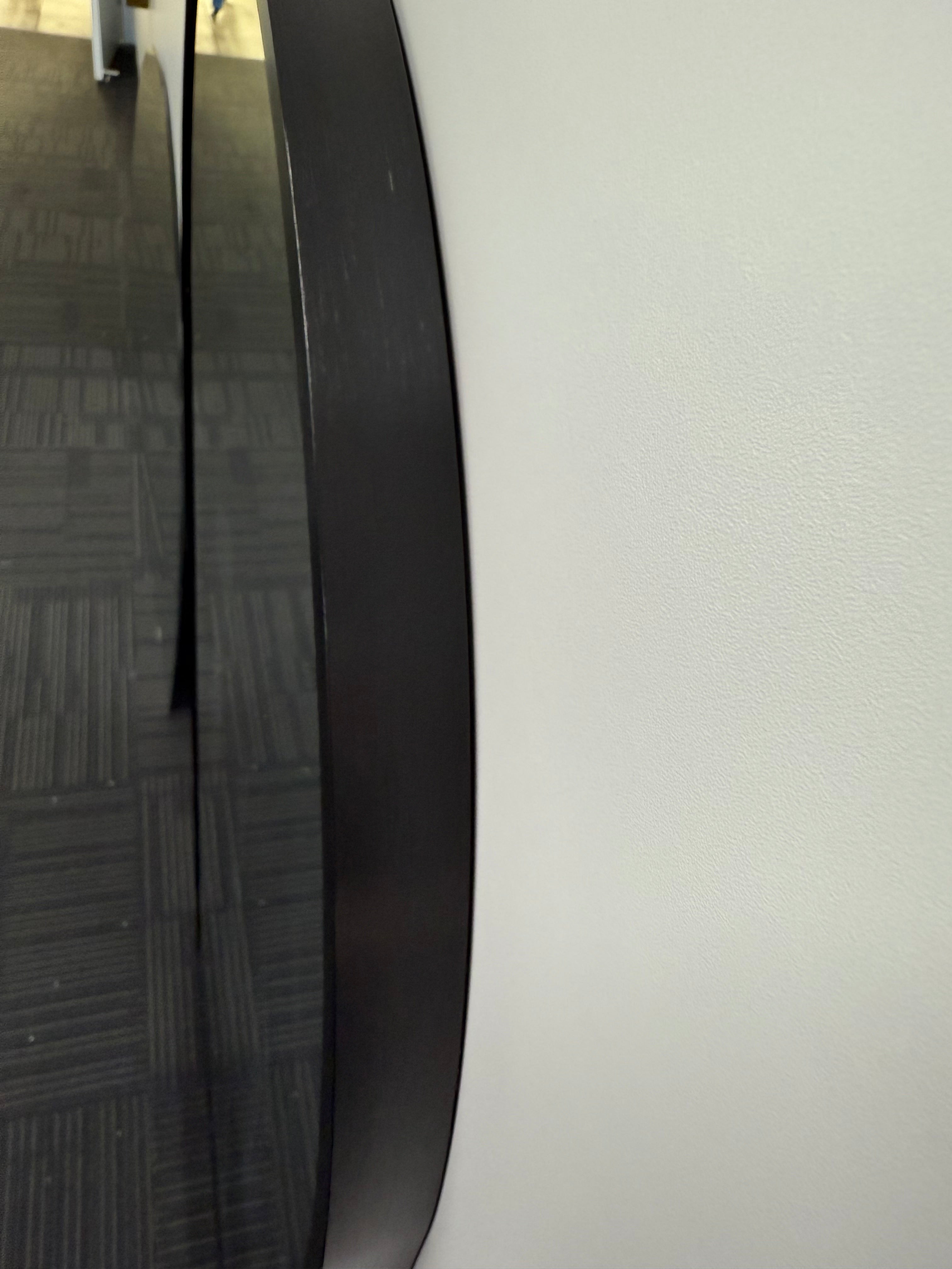 Arched Wall Mirror Black Aluminium Alloy Frame 70cm x 140cm Modern Full Body