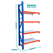 2.7m x 1.2m x 0.3m Heavy Duty Welded Steel Shelving Add-On