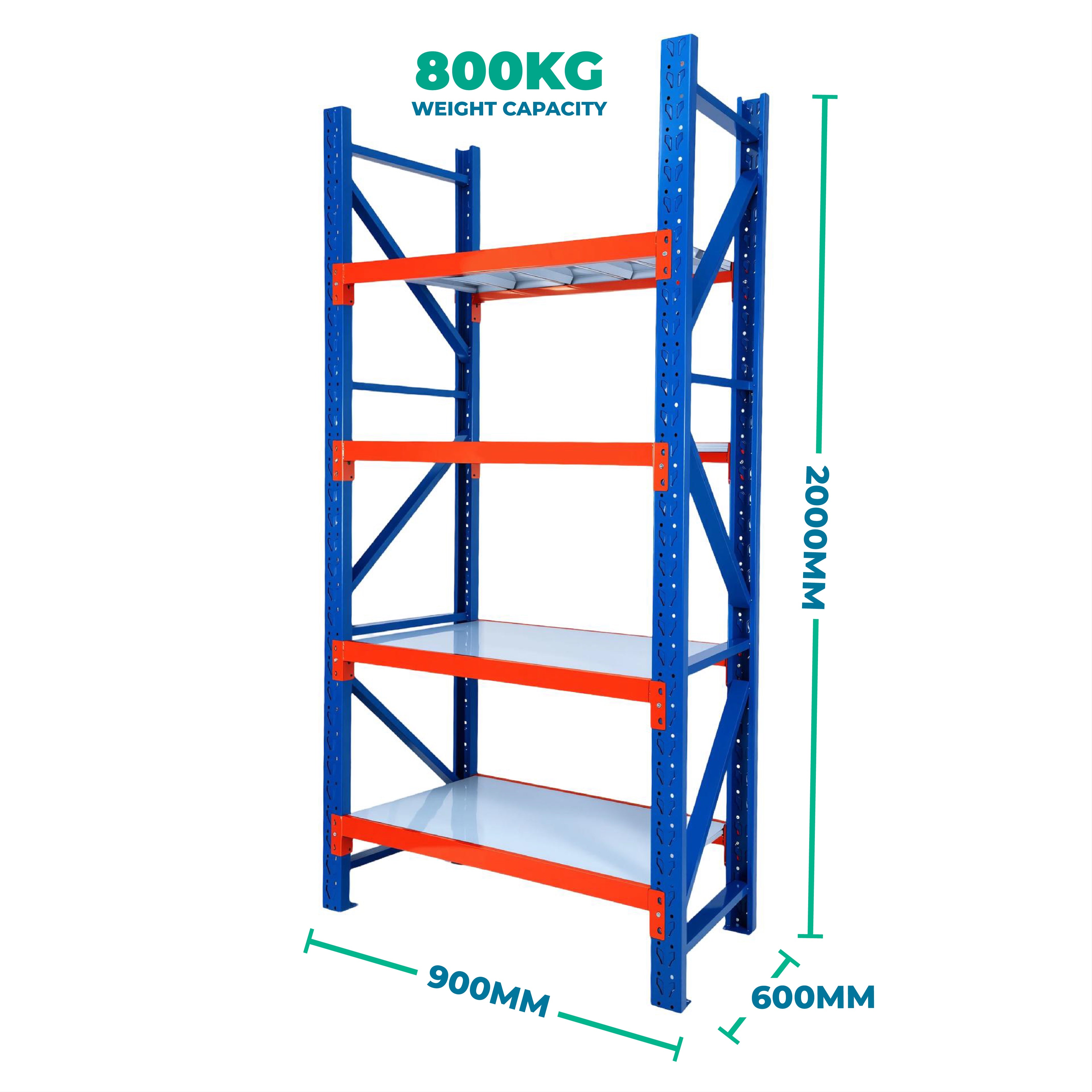 2.0m x 0.9m x 0.6m Heavy Duty Welded Steel Shelving