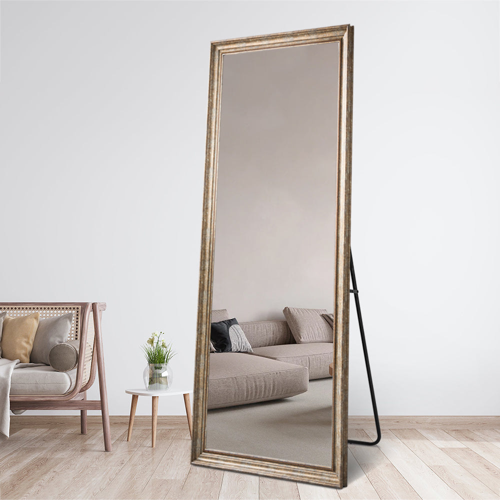 Retro Full Length 80cm x 180cm Bronze Frame Vintage Rectangular Dressing Mirror