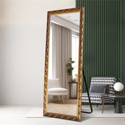 French Style Full Length Mirror 80cm x 180cm Gold Decorative Freestanding Dressing Mirror