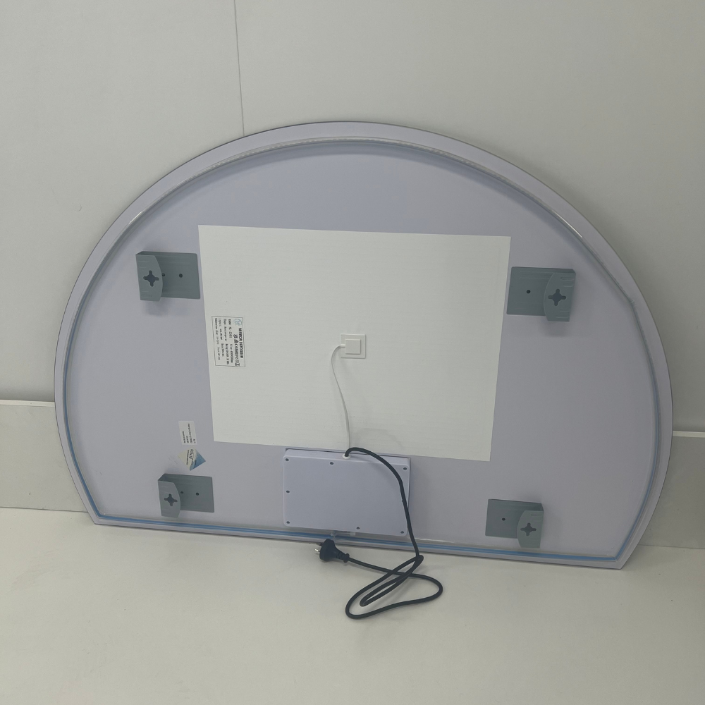 Right Cut Moon LED Mirror 77cm x 110cm Frameless Backlit Wall Mirror