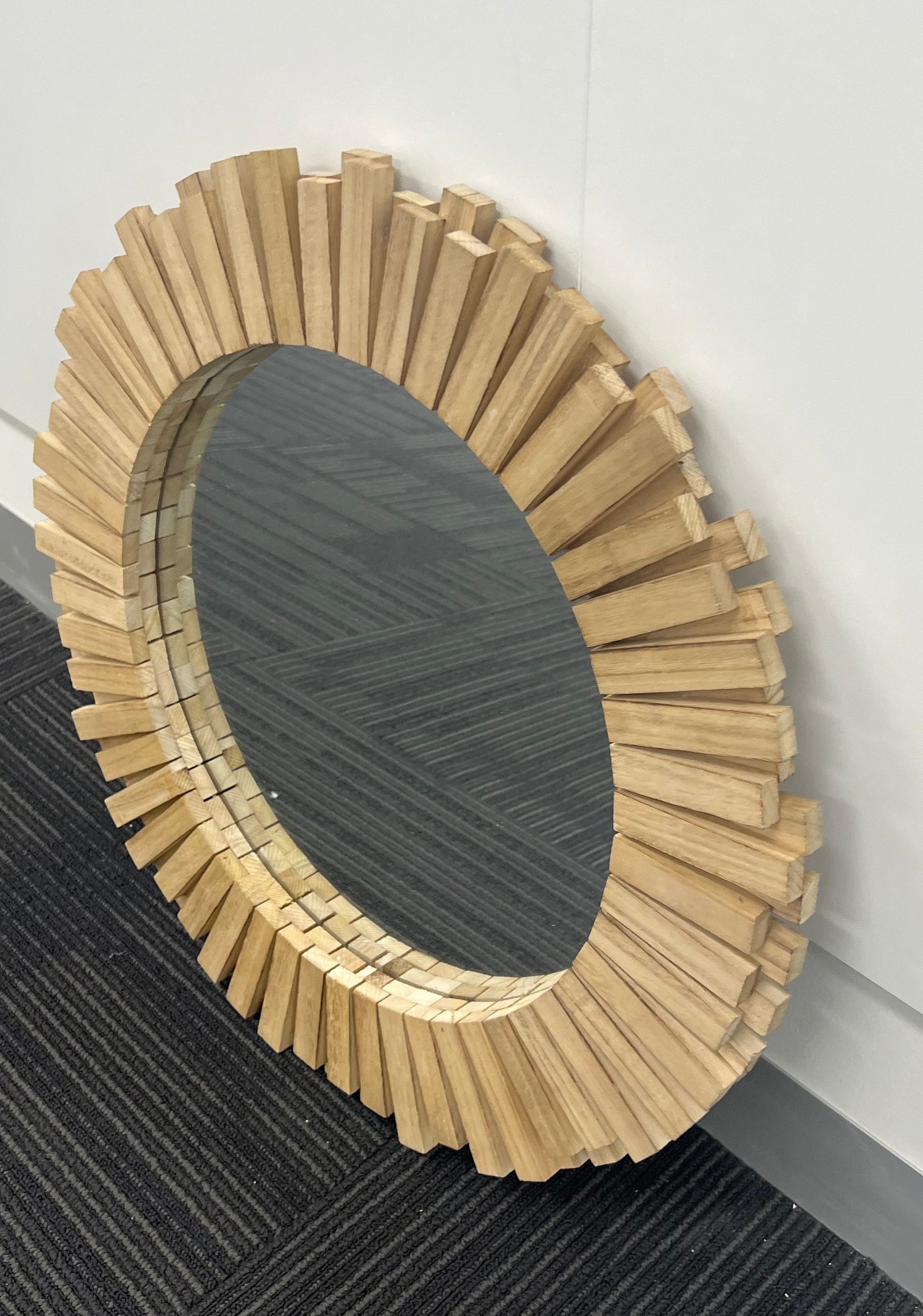 Paulownia Round Blunt Mirror 53cm Self Paint - image 4 of 6