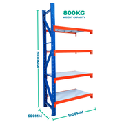 2.0m x 1.2m x 0.6m Heavy Duty Welded Steel Shelving Add-On