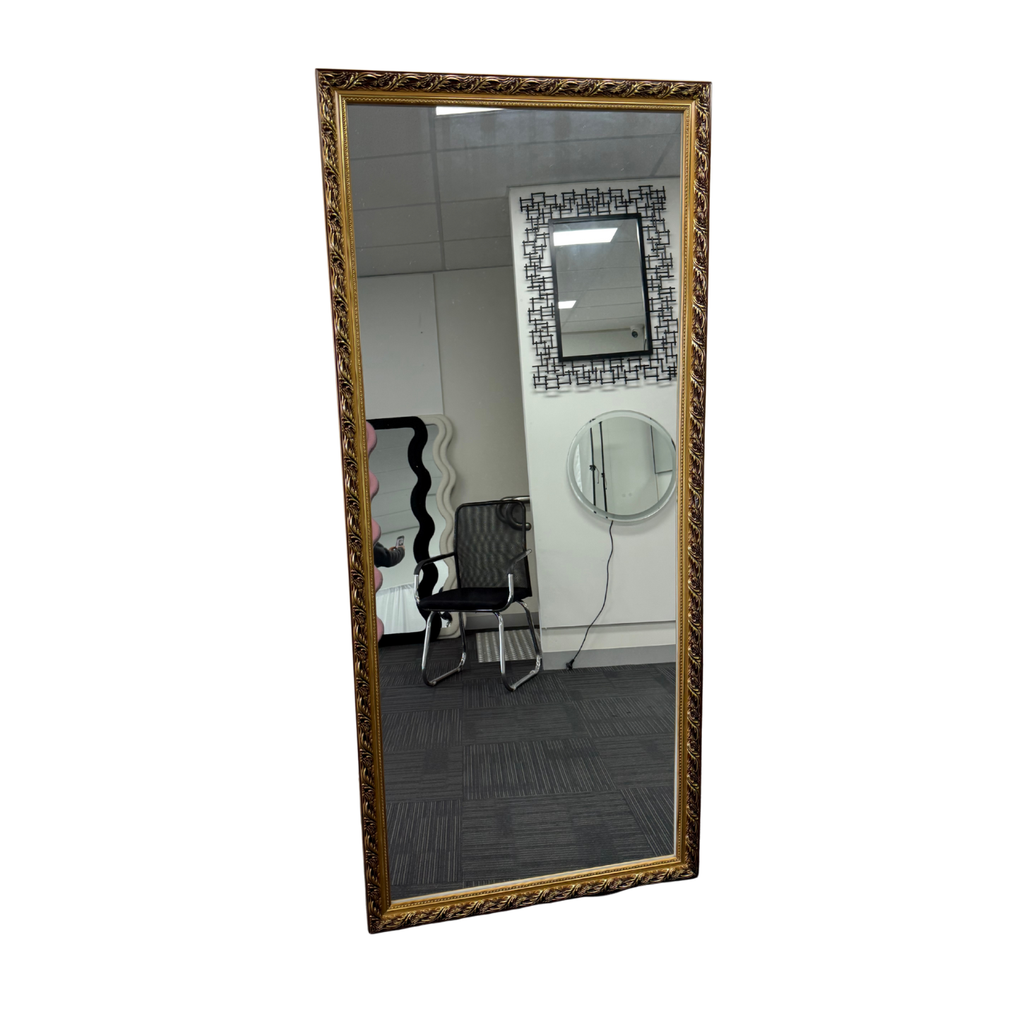 French Style Full Length Mirror 80cm x 180cm Gold Decorative Freestanding Dressing Mirror