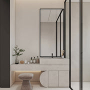 Black Framed Rectangular Wall Mirror Modern 50cm x 100cm Full-Length Mirror for Bedrooms Bathrooms Entryways