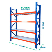 2.7m x 1.5m x 0.6m Heavy Duty Welded Steel Shelving