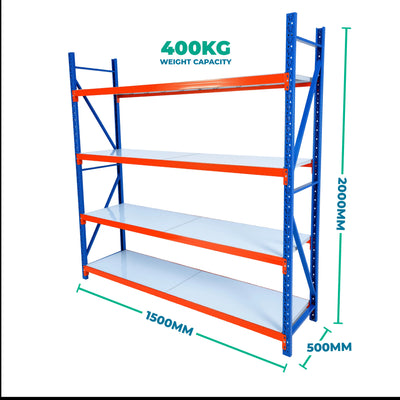 2.0m x 1.5m x 0.5m Basic Welded Steel Shelving