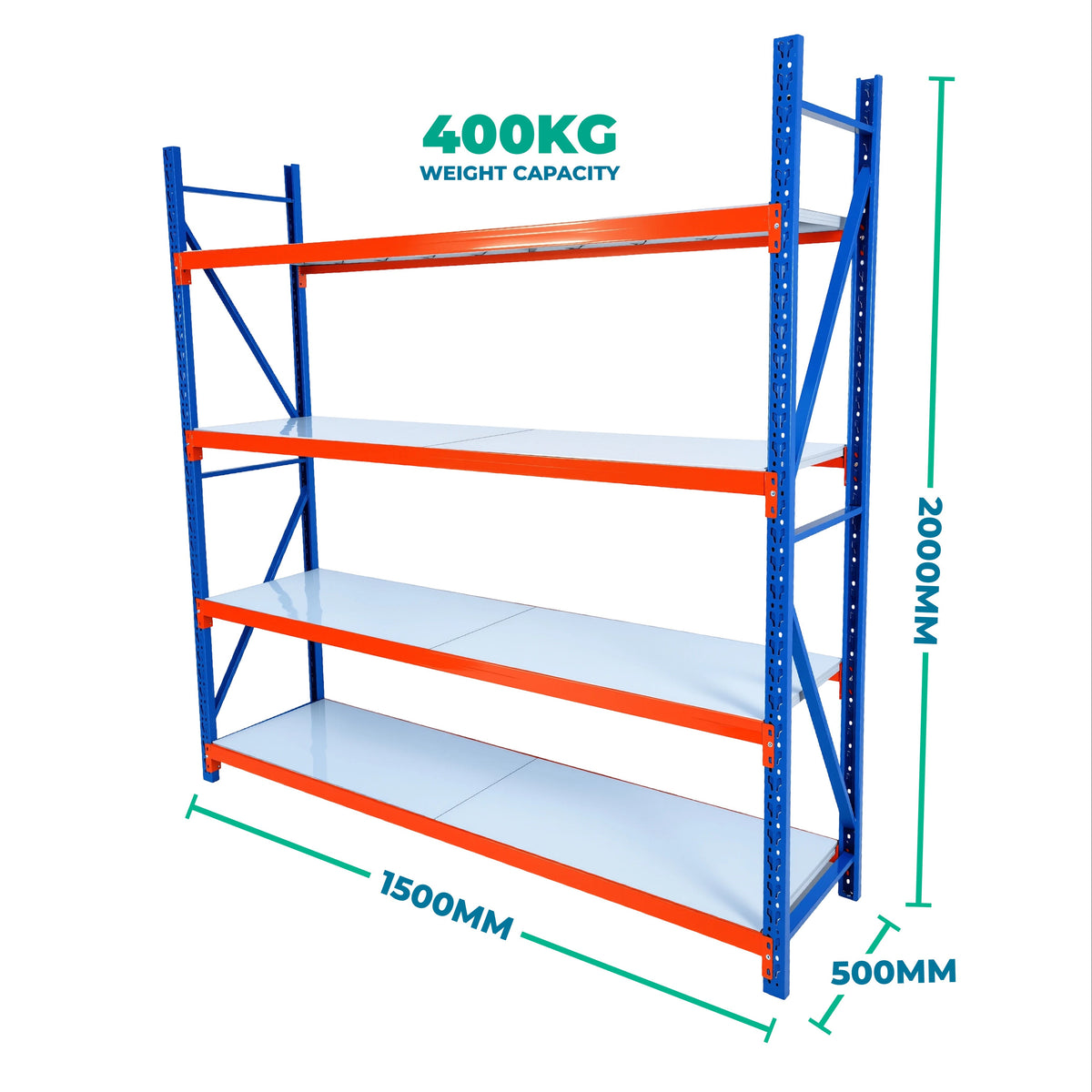 2.0m x 1.5m x 0.5m Basic Welded Steel Shelving - image 1 of 6