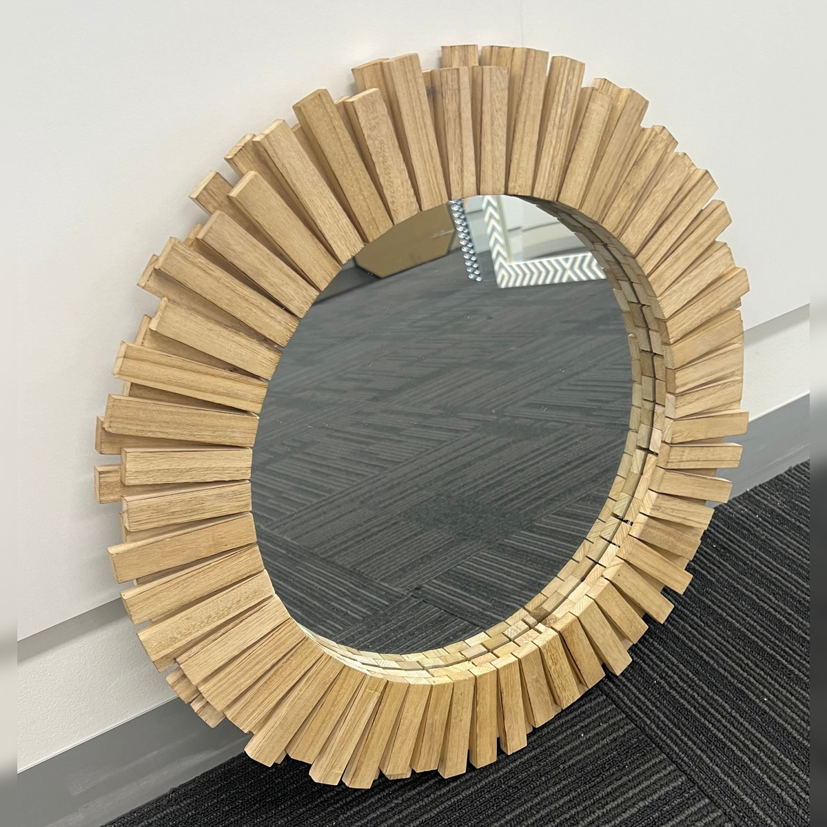 Paulownia Round Blunt Mirror 53cm Self Paint - image 2 of 6
