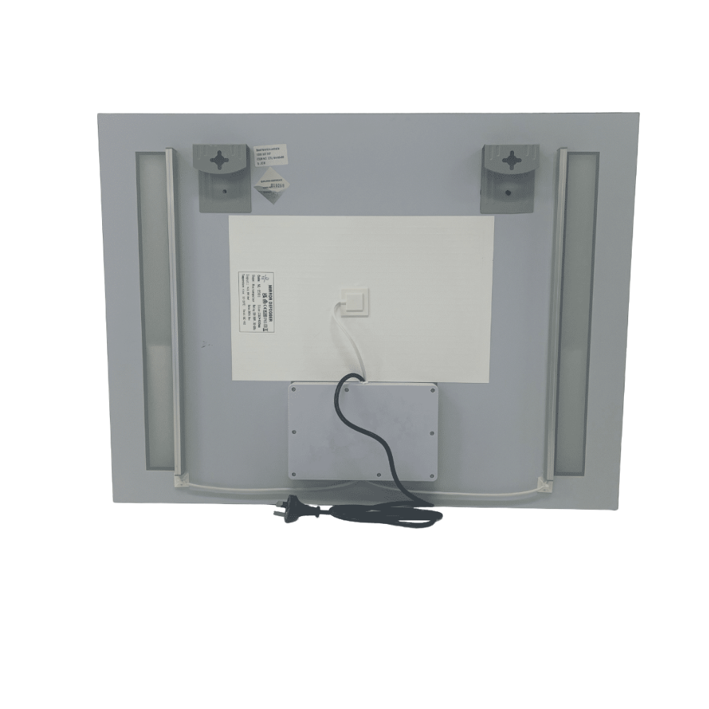 Rectangular Double-Sided Frosted Frontlit LED Mirror 60cm x 80cm Frameless Wall Mounted