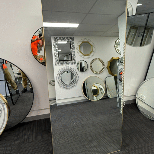 Rectangular Full Length Mirror 120cm x 200cm Gold Large Modern Floor Mirror - Image 10