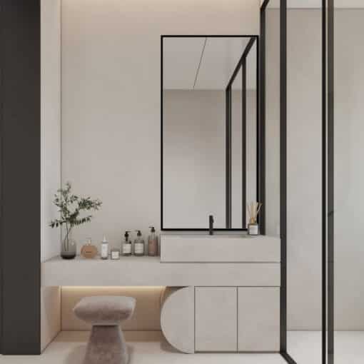 Black Framed Rectangular Wall Mirror Modern 50cm x 100cm Full-Length Mirror for Bedrooms Bathrooms Entryways - Image 2