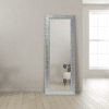 Star Modern Rectangular Mirror 152cm x 52cm Silver