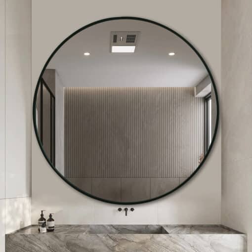 Round Timeless Mirror 100cm x 100cm Black - Image 3