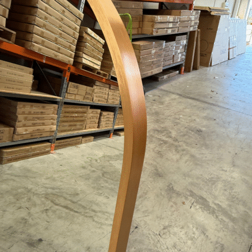 Rose Gold Arched Full Length Mirror 40cm x 150cm Minimalist Floor Mirror with Aluminium Frame - Image 7