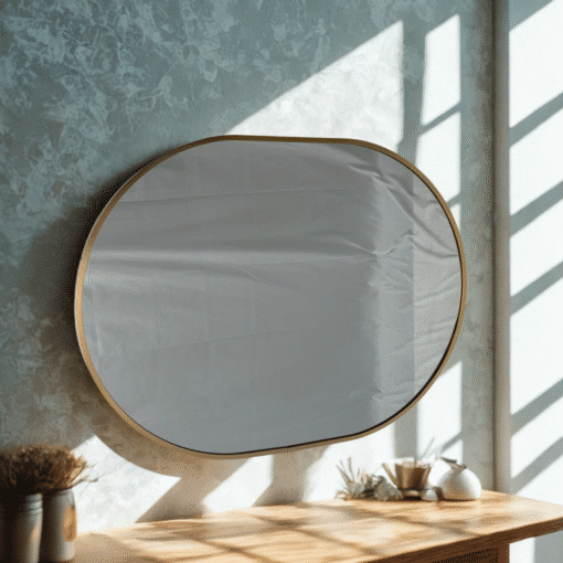 Rose Gold Framed Oval Mirror Classic Decorative 60cm x 80cm Wall Mirror for Bedrooms, Bathrooms & Entryways - Image 5
