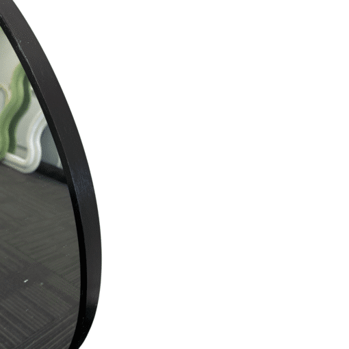 Black Framed Classic Round 80cm Decorative Wall Mirror for Living Rooms Bedrooms Bathrooms - Image 5