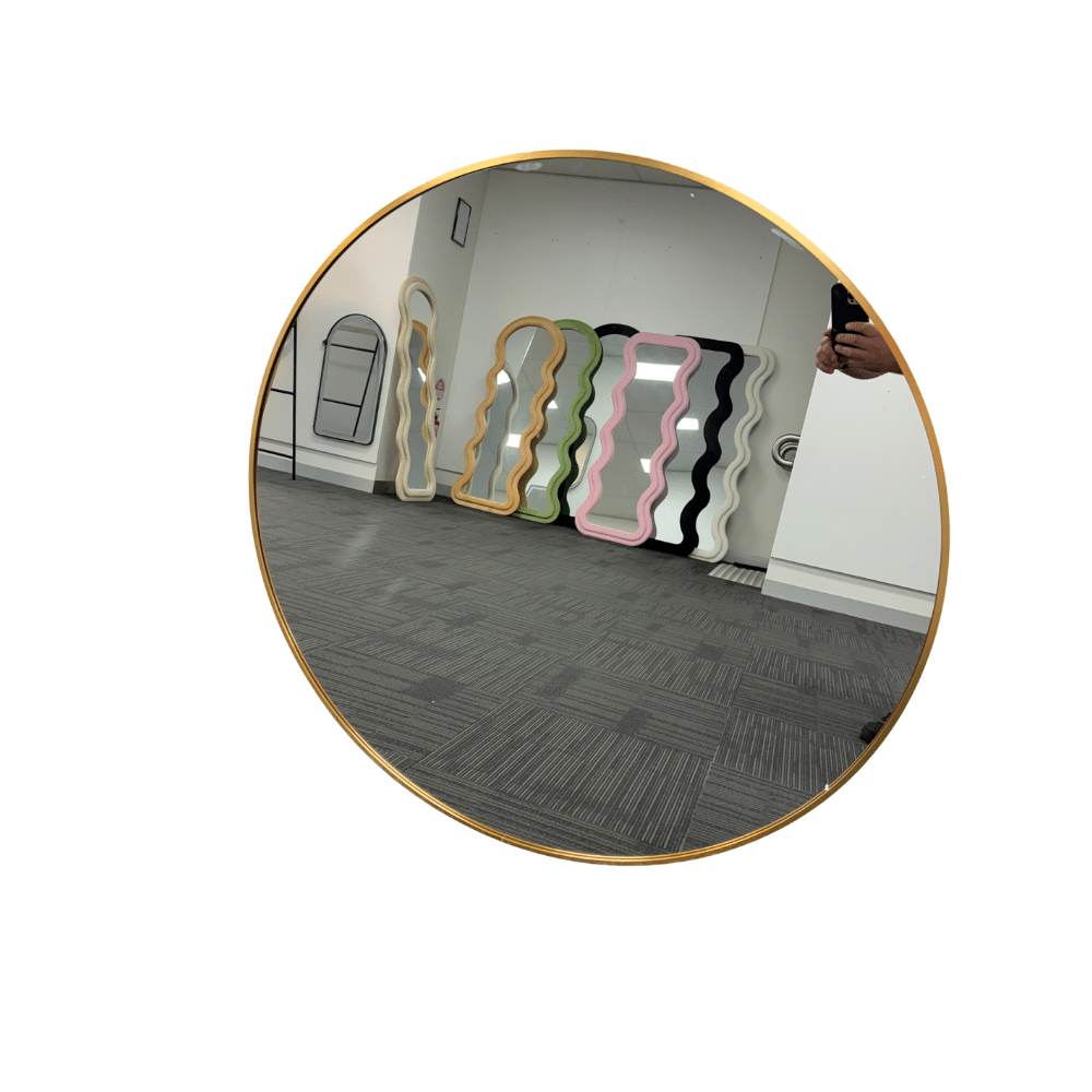 Rose Gold Framed Classic Round 80cm Decorative Wall Mirror for Living Rooms Bedrooms Bathrooms - Image 5