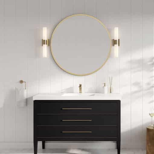 Rose Gold Framed Classic Round 60cm Decorative Wall Mirror for Living Rooms Bedrooms Bathrooms - Image 2