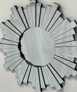 Besty Frameless Sunburst Wall Mirror 80cm Minimalist Beveled Design