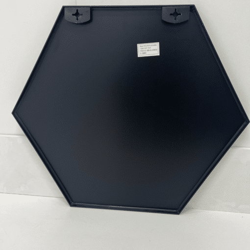 Besty Hexagon Wall Mirror 70cm x 81cm Black Aluminium Modern Décor - Image 3