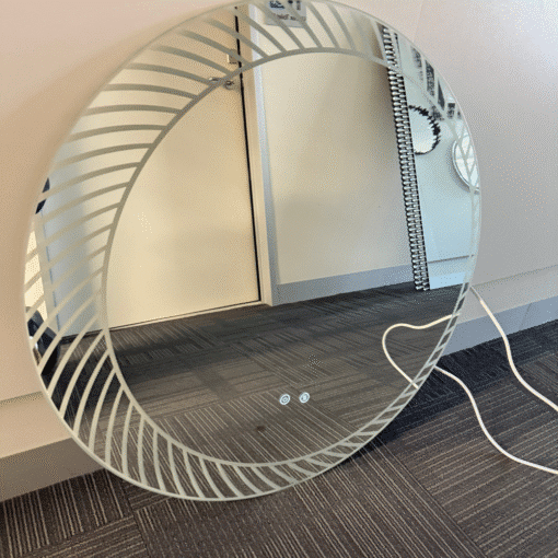 Besty Round LED Bathroom Mirror 80cm White Circa Dimmable Anti Fog Copper Free Defogger - Image 4