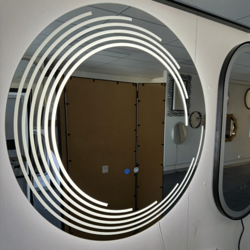 Besty Round Concentric LED Mirror 80cm x 80cm Frameless Defogger Dimmable Light - Image 3
