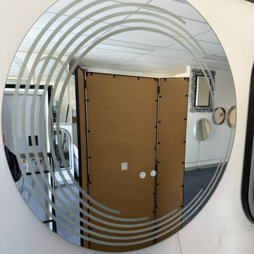 Besty Round Concentric LED Mirror 80cm x 80cm Frameless Defogger Dimmable Light - Image 2