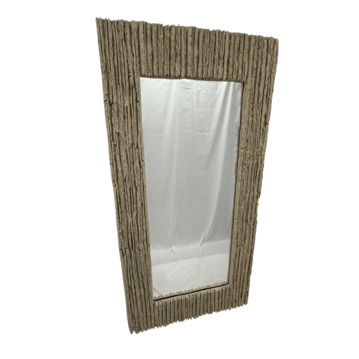 Contemporary Rectangular Wall Mirror 130cm x 64cm Grey Foam PU Frame - Image 8