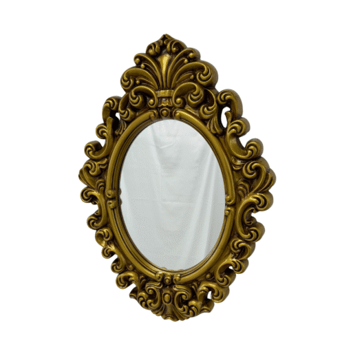 Oval Baroque Classic Wall Mirror 74cm x 54cm Gold Antique French Style - Image 2