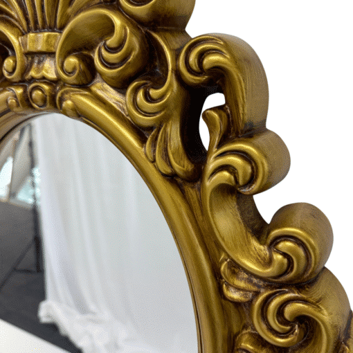 Oval Baroque Classic Wall Mirror 74cm x 54cm Gold Antique French Style - Image 3