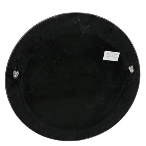 Round Modern Egypt Mirror 65cm Silver Wall Mount PU Frame Vintage Style - Image 4