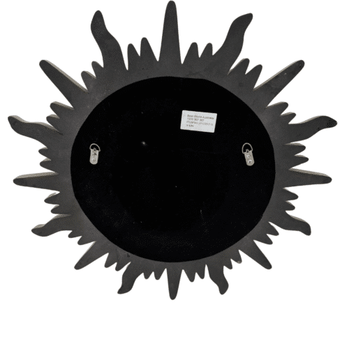 Round Vintage Sunburst Mirror 71cm Gold Wall Mount PU Frame - Image 6