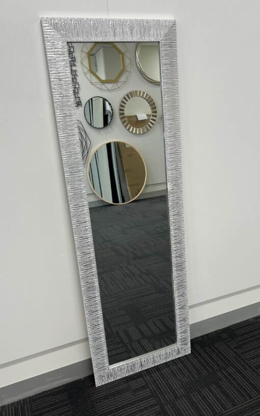 Star Modern Rectangular Mirror 152cm x 52cm Silver - Image 2