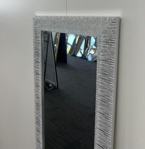 Star Modern Rectangular Mirror 152cm x 52cm Silver - Image 5