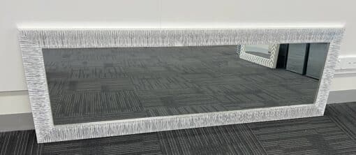 Star Modern Rectangular Mirror 152cm x 52cm Silver - Image 7