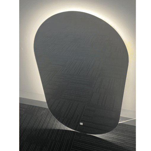 wStar Oval LED Mirror 90cm x 50cm Frameless Backlit Dimmable - Image 5